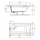 Vanna Ideal Standard Simplicity, 140x70 cm, akrila, balta W004101