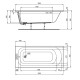 Vanna Ideal Standard Simplicity, 160x70 cm, akrila, balta W004301