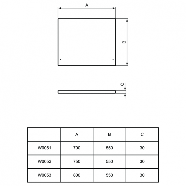 Vannas panelis Ideal Standard Simplicity, 75 cm, balts W005201 Vannas panelis Ideal Standard Simplicity, 75 cm, balts W005201