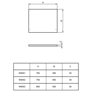 Vannas panelis Ideal Standard Simplicity, 80 cm, balts W005301