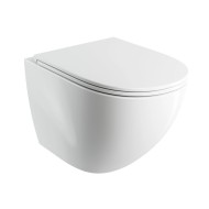 Унитаз подвесной Omnires OTTAWA COMFORT Rimfree с крышкой Soft Close, белый глянцевый