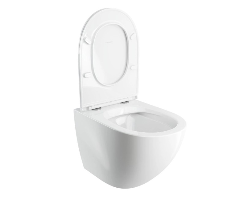 Унитаз подвесной Omnires OTTAWA COMFORT Rimfree с крышкой Soft Close, белый глянцевый