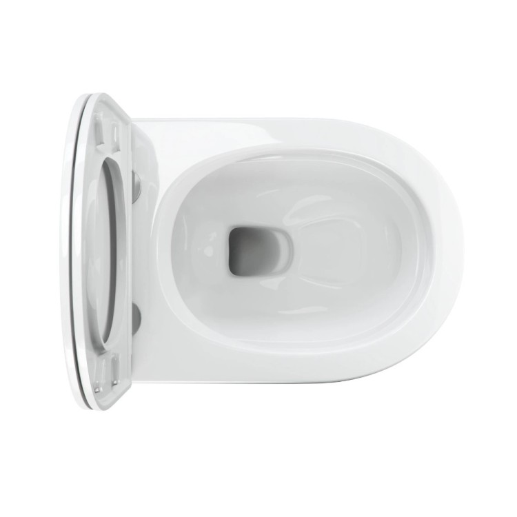 Унитаз подвесной Omnires OTTAWA COMFORT Rimfree с крышкой Soft Close, белый глянцевый
