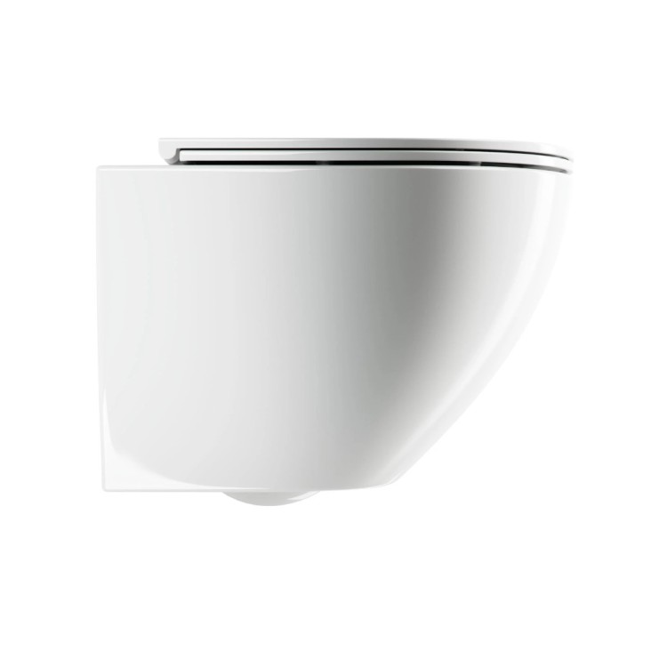 Унитаз подвесной Omnires OTTAWA COMFORT Rimfree с крышкой Soft Close, белый глянцевый