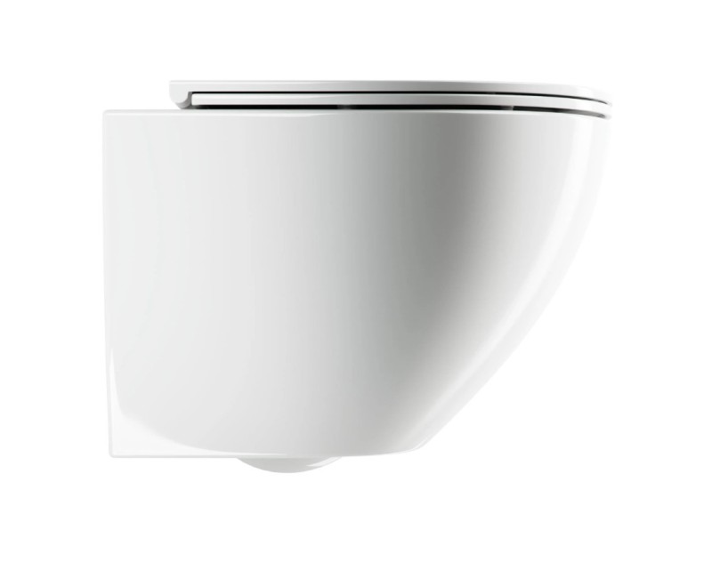 Унитаз подвесной Omnires OTTAWA COMFORT Rimfree с крышкой Soft Close, белый глянцевый