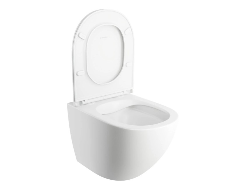 Унитаз подвесной Omnires OTTAWA Rimless с крышкой Soft Close, белый матовый
