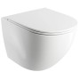 Унитаз подвесной Omnires OTTAWA Rimless с крышкой Soft Close, белый глянцевый