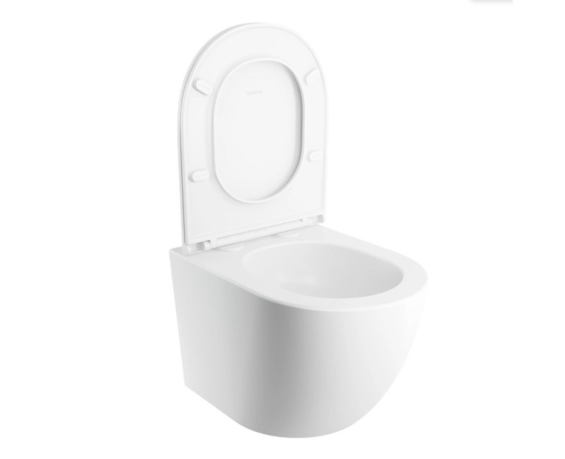Унитаз подвесной Omnires OTTAWA SILENT POWER™ Rimfree с крышкой Soft Close, белый матовый