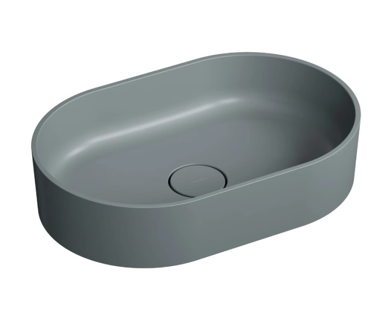 Раковина для ванной комнаты Omnires OVO M+ 55 x 36см серая