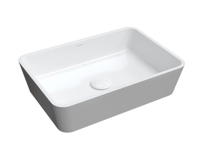 Vannas istabas izlietne Omnires PARMA M+ 50 x 35cm balta / pelēka