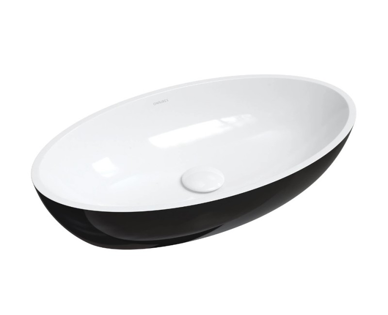 Vannas istabas izlietne Omnires SIENA M+ 60 x 35cm balta / melna