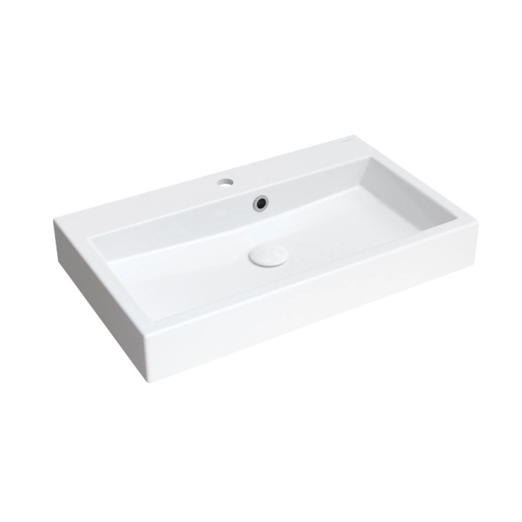 Vannas istabas izlietne Omnires THASOS M+ 70 x 42cm ar pārplūdi balta Vannas istabas izlietne Omnires THASOS M+ 70 x 42cm ar pārplūdi balta
