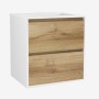 Шкафчик под раковиной OZE BIRDIE (без раковины) 600мм Белый / Дуб Золотой