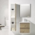 Vannas istabas skapītis OZE BIRDIE (bez izlietnes) 800mm Balts / Golden Oak