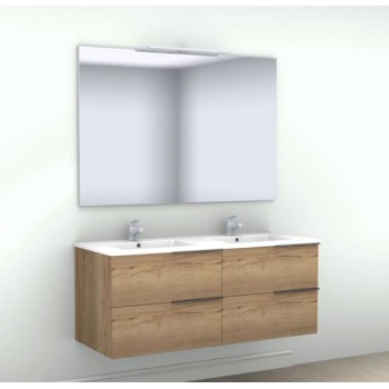 Vannas istabas skapītis OZE ar izlietni Celtic 2x600mm Golden Oak