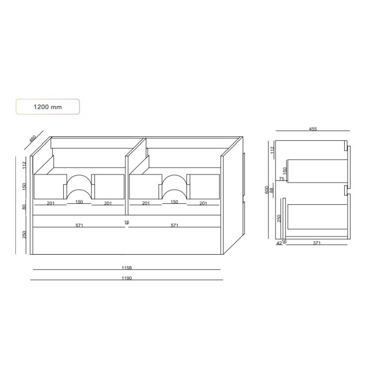 Vannas istabas skapītis ar izlietni OZE COME 1200mm Golden Oak Vannas istabas skapītis ar izlietni OZE COME 1200mm Golden Oak