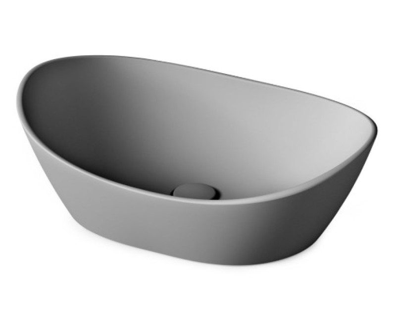 Раковина PAA AMORE SilkStone 600х370мм матовый серый