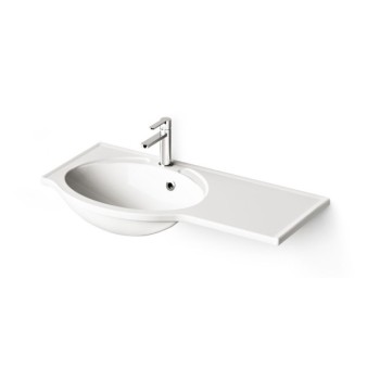 Izlietne PAA Delta Akmens masas 900x460mm, ar labo pagarinājumu Balta