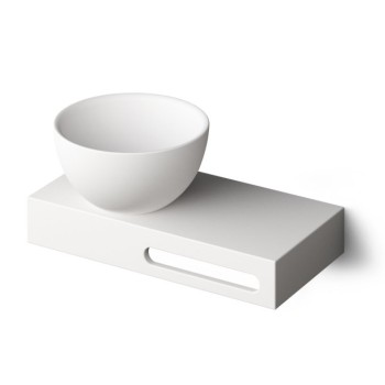 Izlietne PAA DO SilkStone ar plauktu 400x200mm Balts