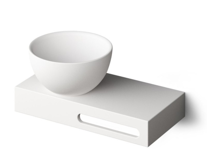 Izlietne PAA DO SilkStone ar plauktu 400x200mm Balts