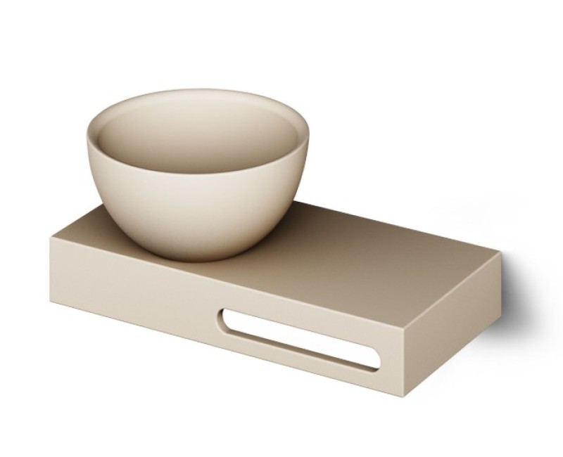 Izlietne PAA DO SilkStone ar plauktu 400x200mm Matte Caffelatte