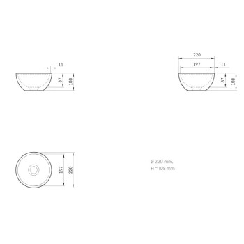 Izlietne PAA DO SilkStone Ø 220 matte caffe latte