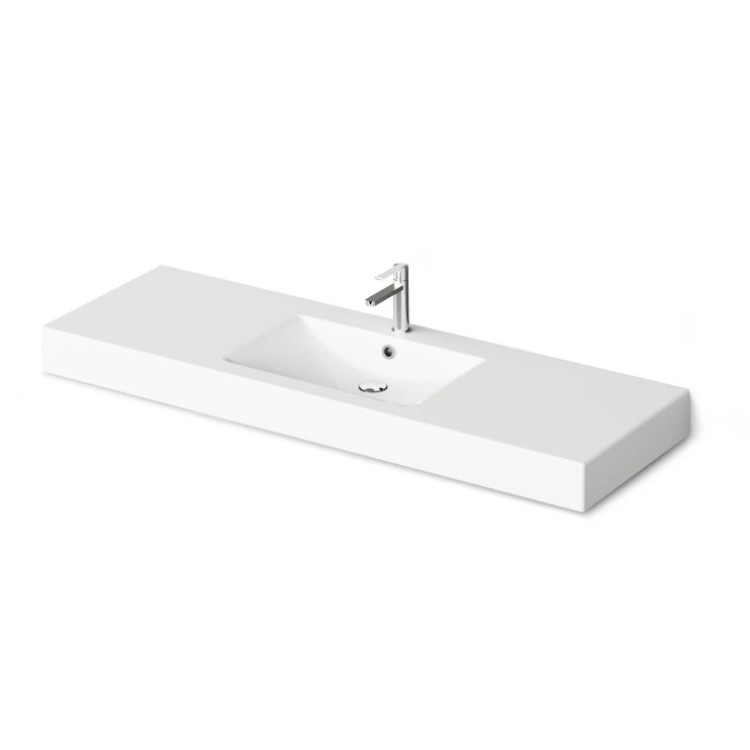 Izlietne PAA LONG STEP Akmens masas 1500x490mm, Balta Izlietne PAA LONG STEP Akmens masas 1500x490mm, Balta