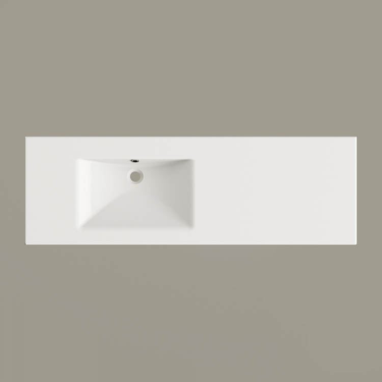 Izlietne PAA LONG STEP Akmens masas 1500x490mm, Kreisā ar labo pagarinājumu Balta Izlietne PAA LONG STEP Akmens masas 1500x490mm, Kreisā ar labo pagarinājumu Balta