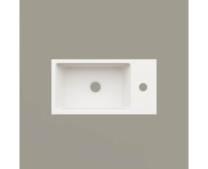 Раковина PAA MI Lābā SilkStone 400х210мм Белая