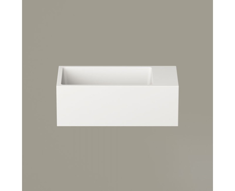 Раковина PAA MI Lābā SilkStone 400х210мм Белая