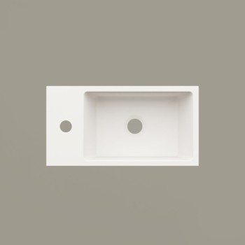 Izlietne PAA MI Kreisā SilkStone 400x210mm Balta