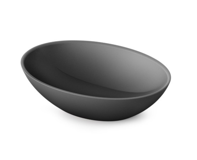 Раковина PAA PERLA SILK S SilkStone 510х355мм Графит