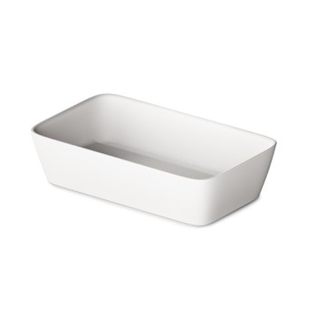 Раковина PAA QUADRO ON Каменная масса 555х335мм Белый