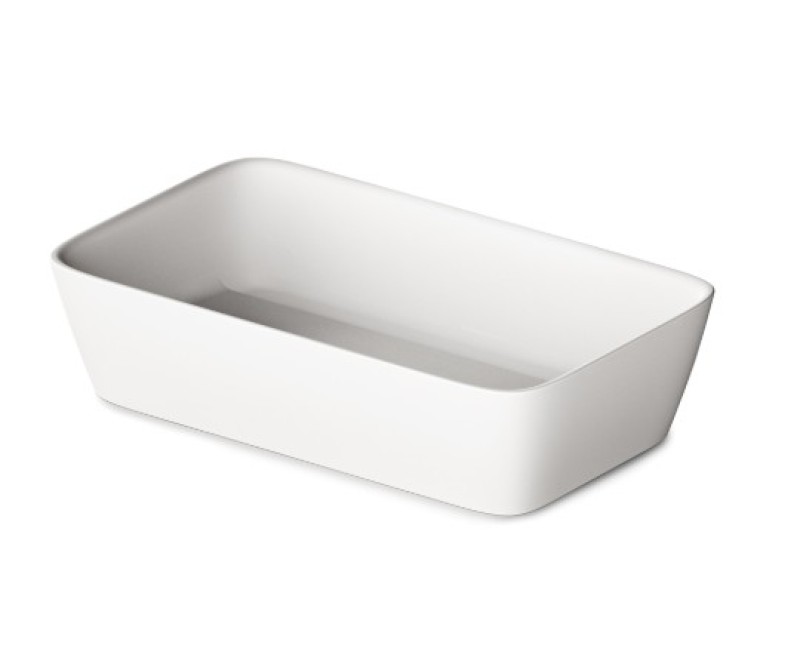 Раковина PAA QUADRO ON SilkStone 555х335мм Белый