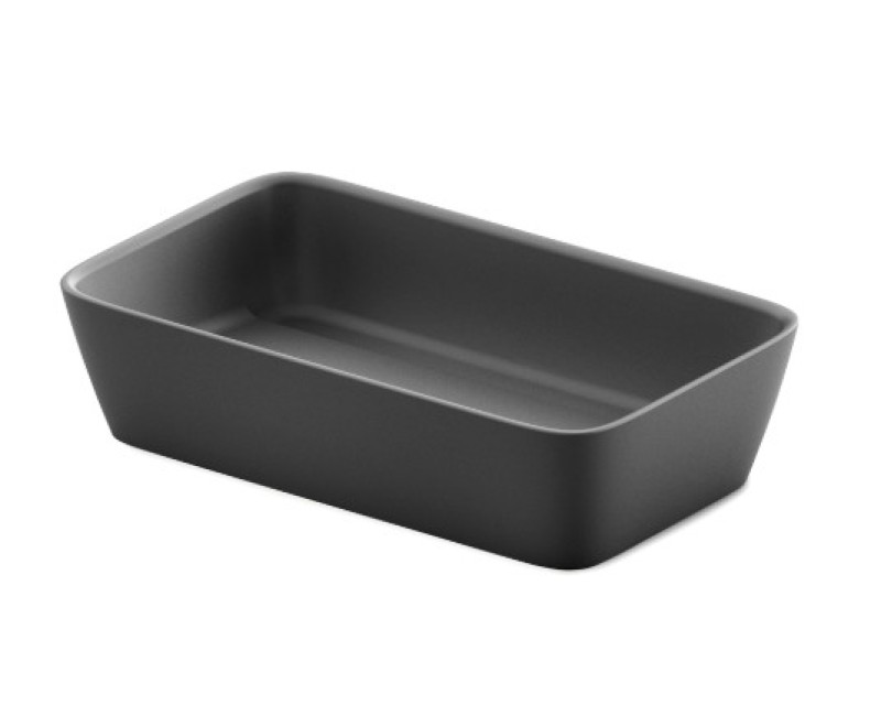 Раковина PAA QUADRO ON S SilkStone 555х335мм Графит