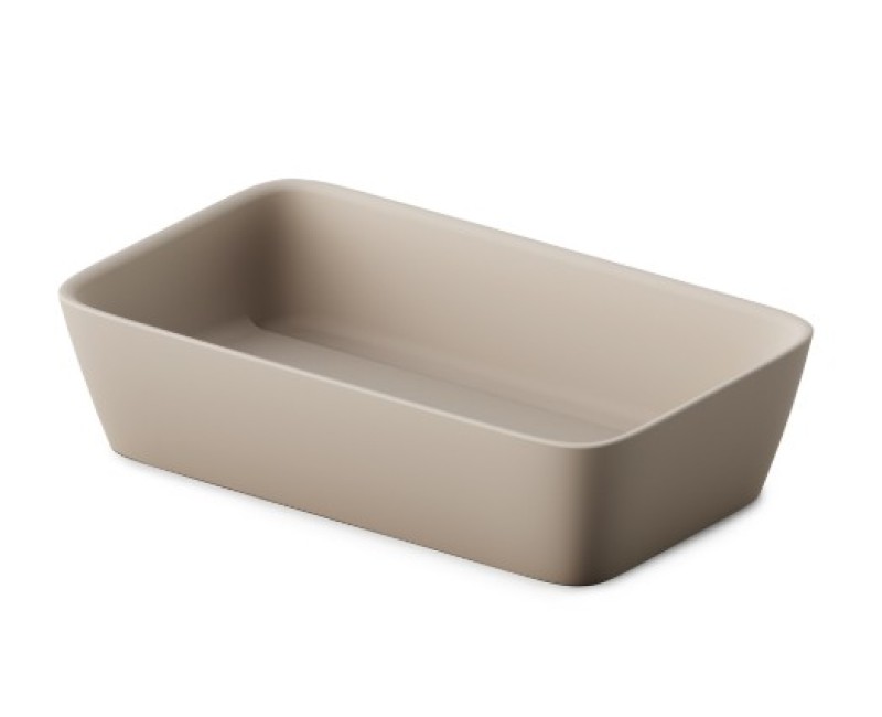 Раковина PAA QUADRO ON SilkStone 555х335мм кофе латте