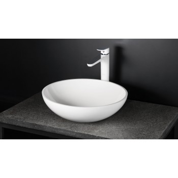 Izlietne PAA ROUND ON akmens masas Ø 410mm Balta