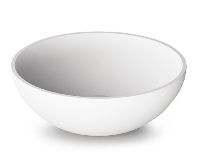 Раковина PAA ROUND ON SilkStone Ø 410мм Белая