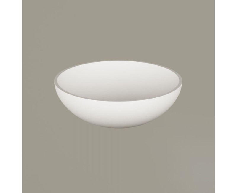 Раковина PAA ROUND ON SilkStone Ø 410мм Белая