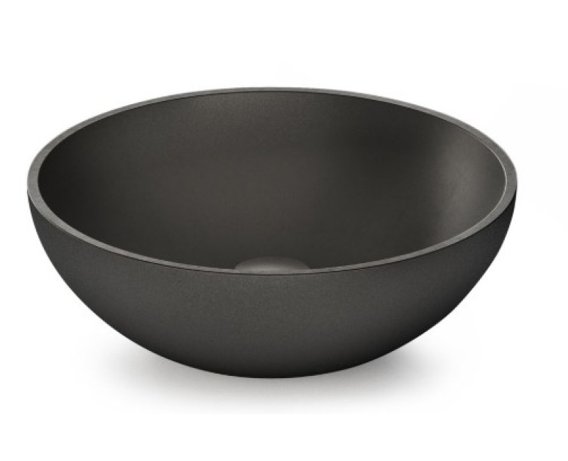Раковина PAA ROUND ON SilkStone Ø 410мм Графит