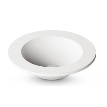 Раковина PAA ROUND PLUS SilkStone Ø 560мм Белая