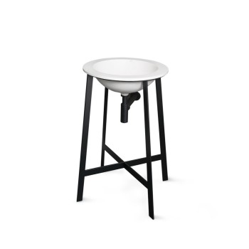 Раковина PAA ROUND PLUS SilkStone Ø 560мм Белая