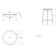 Раковина PAA ROUND PLUS SilkStone Ø 560мм Белая Раковина PAA ROUND PLUS SilkStone Ø 560мм Белая
