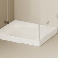 Душевой поддон Paa LETTERA Каменная масса 100x120см (Поддон, панель, сифон) Белый