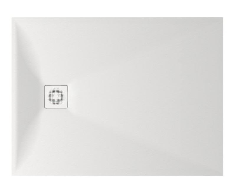 Душевой поддон Paa LETTERA Каменная масса 100x120см (Поддон, панель, сифон) Белый