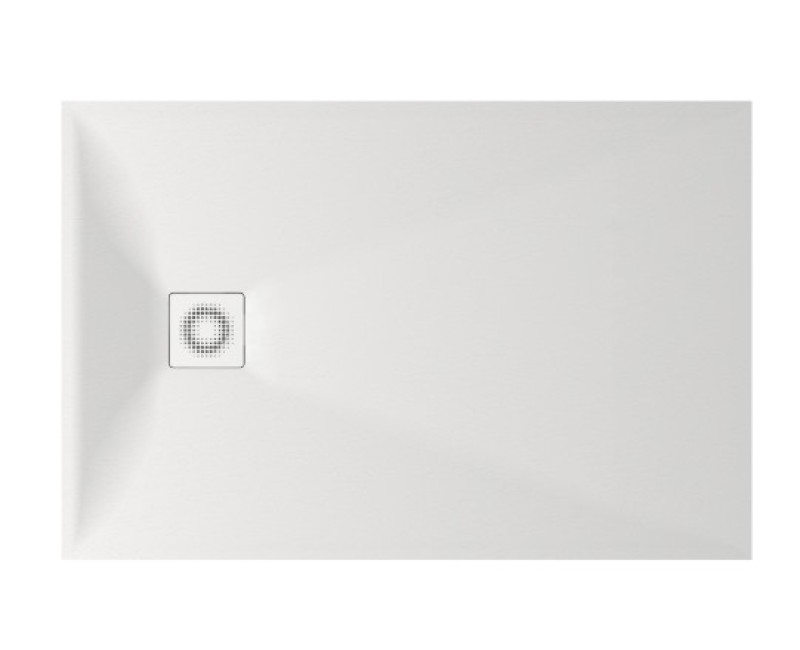 Душевой поддон Paa LETTERA Каменная масса 80x100см (Поддон, панель, сифон) Белый
