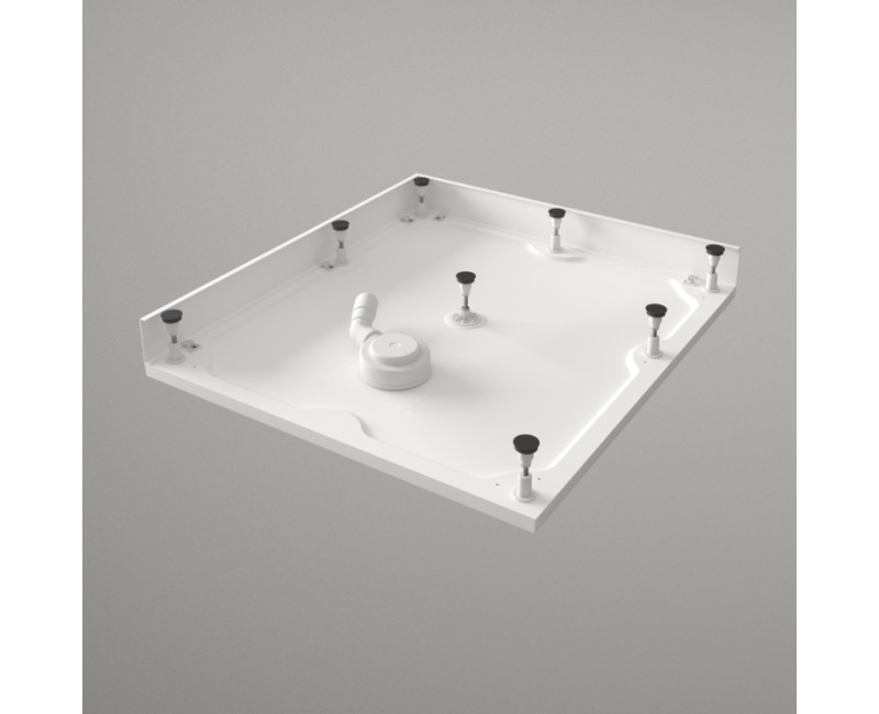 Душевой поддон Paa LETTERA Каменная масса 90x100см (Поддон, панель, сифон) Белый