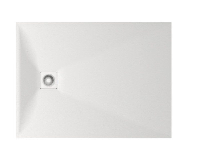 Душевой поддон Paa LETTERA Каменная масса 90x120см (Поддон, панель, сифон) Белый