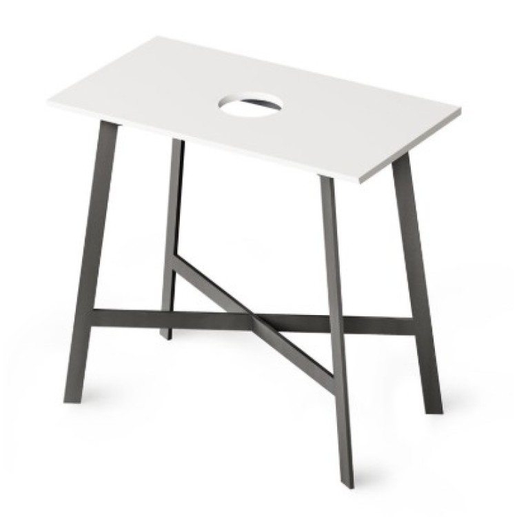 Izlietnes kājas PAA DECO MF ar SilkStone virsmu 800x450mm Baltas Izlietnes kājas PAA DECO MF ar SilkStone virsmu 800x450mm Baltas