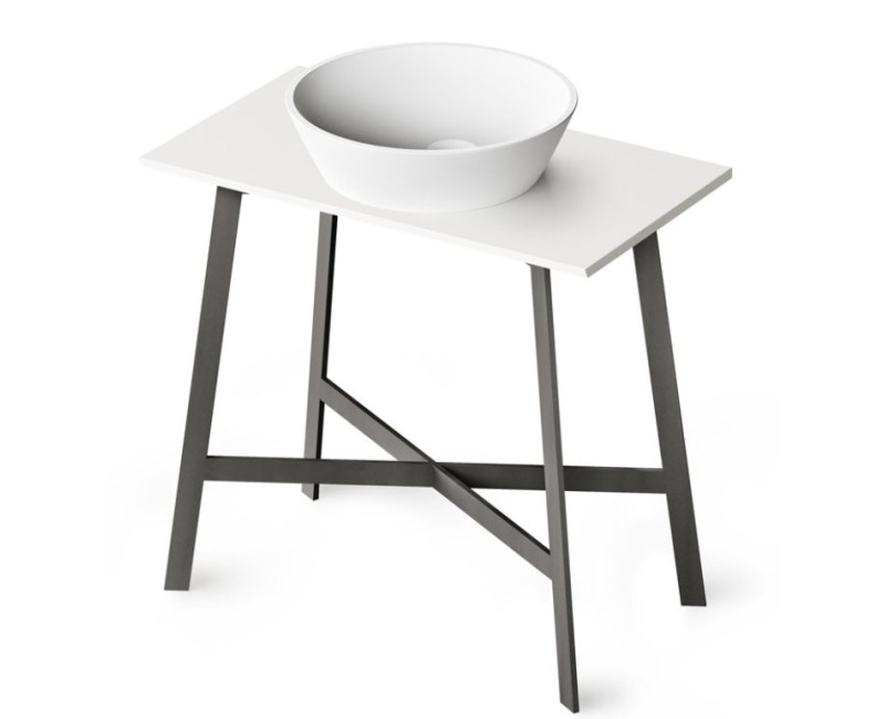 Ножки под раковину PAA DECO MF с поверхностью SilkStone 800х450мм Белые